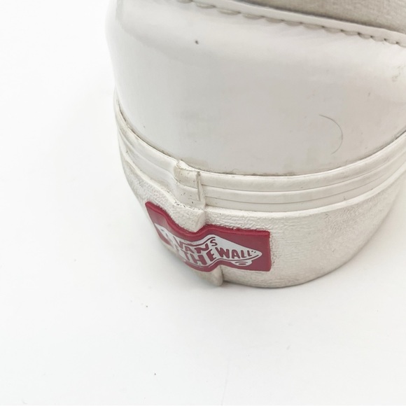 VANS x Karin Rozunko White Patent Leather Platform Slip On Sneakers Size 7.5 - Picture 10 of 10